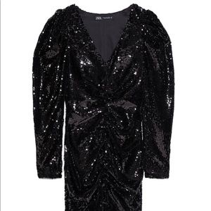 Black sequined dress